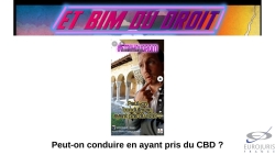 Conduite et CBD